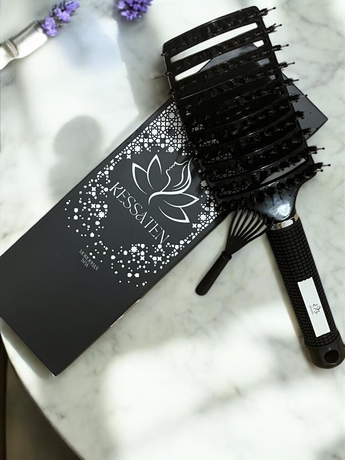 Brosse démêlante KESSATEN – Brosse à cheveux flexible anti-casse pour cheveux bouclés, crépus, épais ou fins, idéale pour un démêlage sans douleur