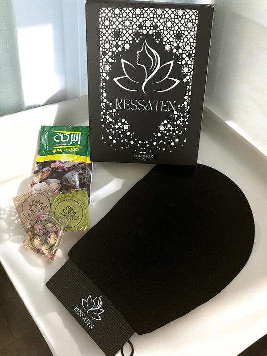 Gant Gommage Exfoliant KESSATEN – Rituel Spa Marocain & Soin Corps Naturel