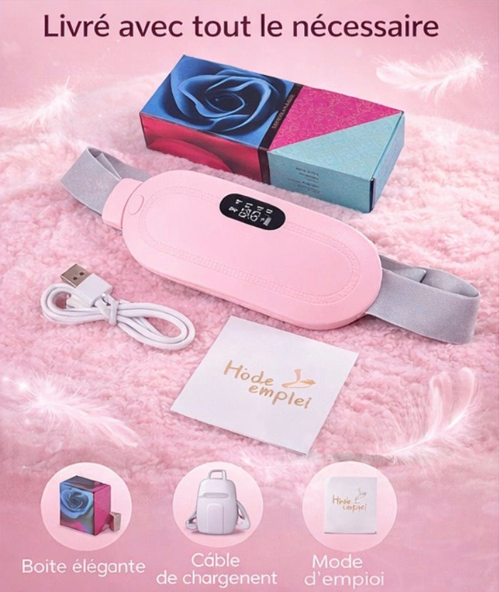 Ceinture Chauffante & Massante KESSATEN – Soulagement des Douleurs Menstruelles et Détente Abdominale