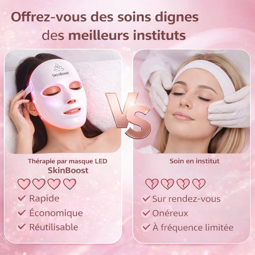 SkinBoost™ – Masque LED Visage Nouvelle Génération

Le soin professionnel à domicile pour une peau visiblement plus rayonnante