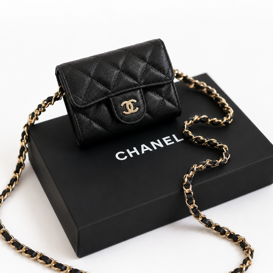 Pochette téléphone matelassée chaîne